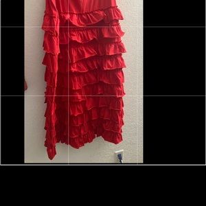 COPY - Red Ruffle Long Skirt